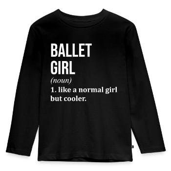 Ballett - Kinder Premium Bio Langarmshirt - Schwarz - Vorne - AI Model Kid Male (0cm)