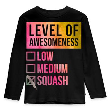 quetschen - Kinder Premium Bio Langarmshirt - Schwarz - Vorne - AI Model Kid Male (0cm)