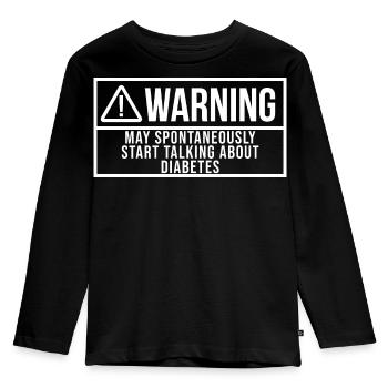 Diabetes Diabetes Diabetes - Kinder Premium Bio Langarmshirt - Schwarz - Vorne - AI Model Kid Male (0cm)