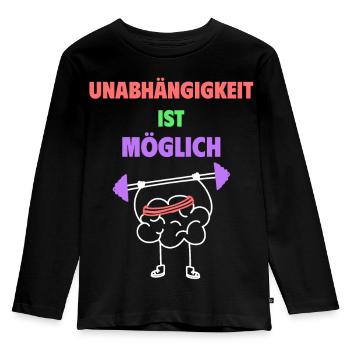 Independence is possible - Kids' Premium Longsleeve Shirt - black - Front - AI Model Kid Male (0cm)