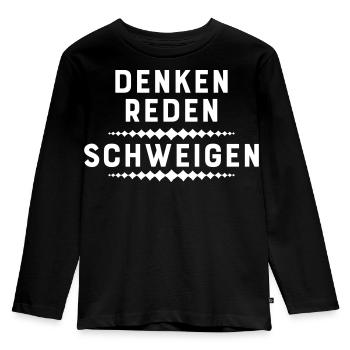Lustige Sprüche - Kinder Premium Bio Langarmshirt - Schwarz - Vorne - AI Model Kid Male (0cm)
