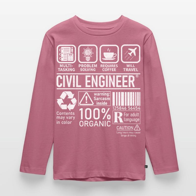 Civil Engineer multi tasking problem solving Kinder Premium Bio Langarmshirt
