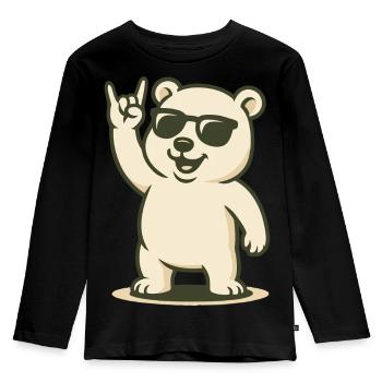 Arctic Rocker - Kids' Premium Longsleeve Shirt - black - Front - AI Model Kid Male (0cm)
