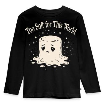Melancholic Marshmallow - Sensitive & Soft - Kids' Premium Longsleeve Shirt - black - Front - AI Model Kid Male (0cm)