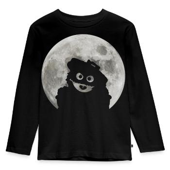 Sesamstraße Oskar In Einer Vollmondnacht - Kinder Premium Bio Langarmshirt - Schwarz - Vorne - AI Model Kid Male (0cm)