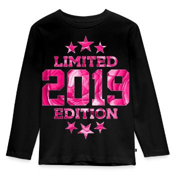 LIMITED EDITION 2019 7TH BIRTHDAY - Kids' Premium Longsleeve Shirt - black - Front - AI Model Kid Male (0cm)