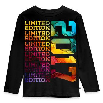 ÉDITION LIMITÉE 2017 9 ANS 9E ANNIVERSAIRE - T-shirt manches longues Premium Enfant - noir - Devant - AI Model Kid Male (0cm)