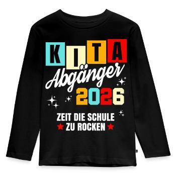 Kindergarten Leavers 2026 - First Class School Enrollment - Kids' Premium Longsleeve Shirt - black - Front - AI Model Kid Male (0cm)