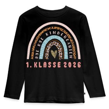Enfant scolaire 2026 - Inscription scolaire - Première année - T-shirt manches longues Premium Enfant - noir - Devant - AI Model Kid Male (0cm)