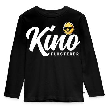 Kino Flüsterer - Kinder Premium Bio Langarmshirt - Schwarz - Vorne - AI Model Kid Male (0cm)