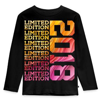LIMITED EDITION 2018 8 YEARS 8TH BIRTHDAY - Kids' Premium Longsleeve Shirt - black - Front - AI Model Kid Male (0cm)