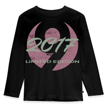 9. Geburtstag 2017 Jungen und Mädchen Geschenk - Kinder Premium Bio Langarmshirt - Schwarz - Vorne - AI Model Kid Male (0cm)