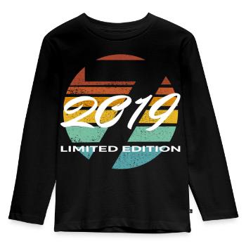 7th Birthday 2019 Boys and Girls Gift - Kids' Premium Longsleeve Shirt - black - Front - AI Model Kid Male (0cm)
