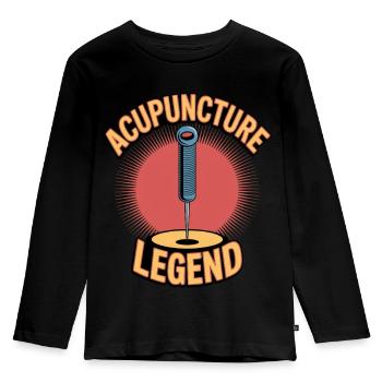 Acupuncture Médecine chinoise Santé - T-shirt manches longues Premium Enfant - noir - Devant - AI Model Kid Male (0cm)
