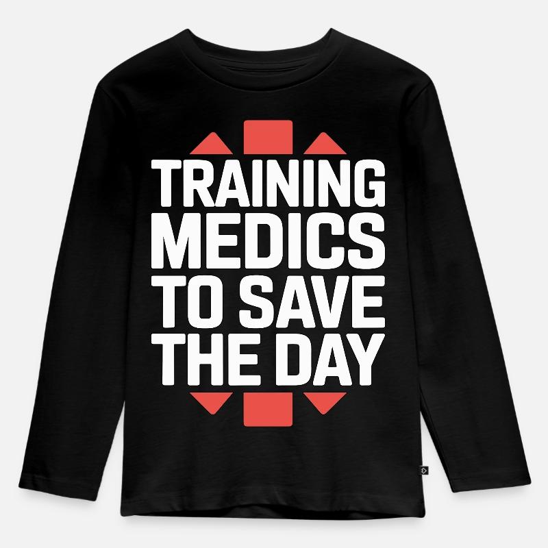 Paramedic Training Medics To Save EMS Educator - Kinder Premium Bio Langarmshirt - Schwarz