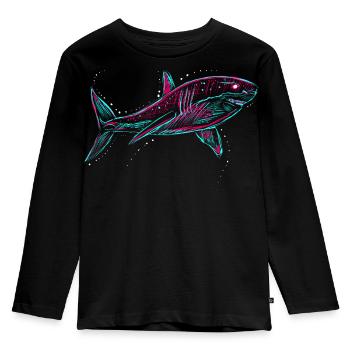 Neo Shark - T-shirt manches longues Premium Enfant - noir - Devant - AI Model Kid Male (0cm)
