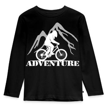 Adventure - Kids' Premium Longsleeve Shirt - black - Front - AI Model Kid Male (0cm)