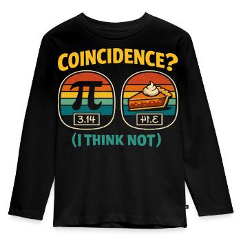 La coïncidence du tag pi ne pense pas la conception de Mathe - T-shirt manches longues Premium Enfant - noir - Devant - AI Model Kid Male (0cm)