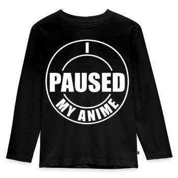 Paused anime - Kids' Premium Longsleeve Shirt - black - Front - AI Model Kid Male (0cm)