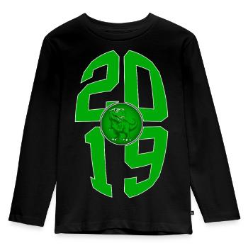 2019 DINO 7 ANS DE DINOSAURE 7E ANNIVERSAIRE - T-shirt manches longues Premium Enfant - noir - Devant - AI Model Kid Male (0cm)