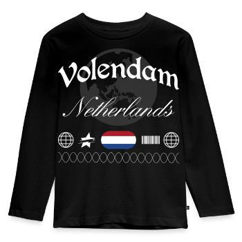 Volendam Niederlande Streetwear Reise Souvenir - Kinder Premium Bio Langarmshirt - Schwarz - Vorne - AI Model Kid Male (0cm)