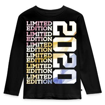 LIMITED EDITION 2020 - 6 JAHRE - 6. GEBURTSTAG - Kinder Premium Bio Langarmshirt - Schwarz - Vorne - AI Model Kid Male (0cm)