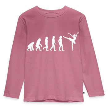 Ballerina Ballett Evolution Shirt Geschenk - Kinder Premium Bio Langarmshirt - Mauve - Vorne - AI Model Kid Female (0cm)