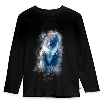 Animal Koala (Tier Koala) - Kinder Premium Bio Langarmshirt - Schwarz - Vorne - AI Model Kid Male (0cm)