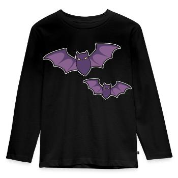 Fledermäuse - Kinder Premium Bio Langarmshirt - Schwarz - Vorne - AI Model Kid Male (0cm)