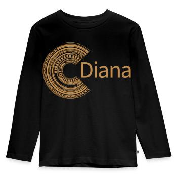 Pour Diana - T-shirt manches longues Premium Enfant - noir - Devant - AI Model Kid Male (0cm)