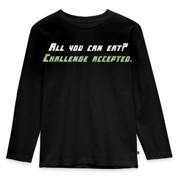Challange Accepted - Kids' Premium Longsleeve Shirt - black - Front - AI Model Kid Male (0cm)