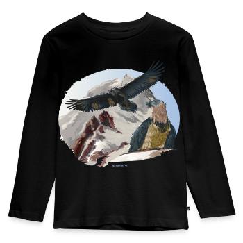 Parc national des vautours nus Berchtesgaden - T-shirt manches longues Premium Enfant - noir - Devant - AI Model Kid Male (0cm)