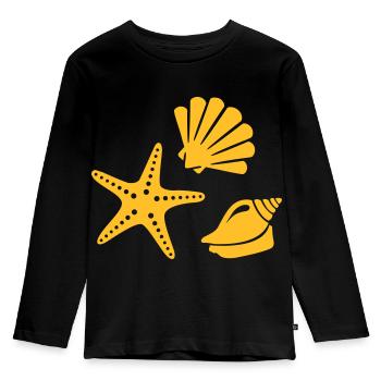 Shell - Kids' Premium Longsleeve Shirt - black - Front - AI Model Kid Male (0cm)