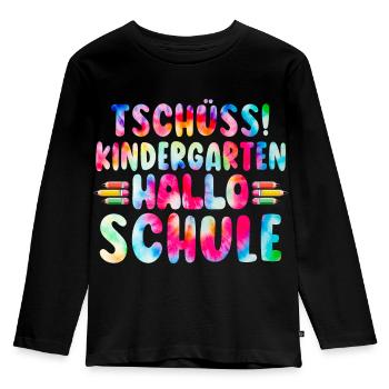 Bye-bye Maternelle Bonjour les diplômés de l’école Kita - T-shirt manches longues Premium Enfant - noir - Devant - AI Model Kid Male (0cm)