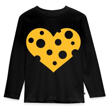 Cheese - Kids' Premium Longsleeve Shirt - black - Front - AI Model Kid Male (0cm)