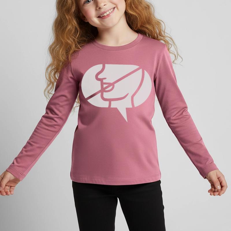 Forbidden Communicate Icon Speech Bubble Kids' Premium Longsleeve Shirt