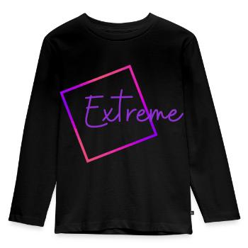 Extreme - Kids' Premium Longsleeve Shirt - black - Front - AI Model Kid Male (0cm)