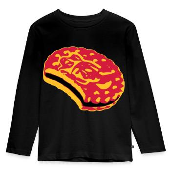 Keks - Kinder Premium Bio Langarmshirt - Schwarz - Vorne - AI Model Kid Male (0cm)