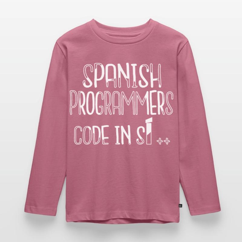 present backend developer happy computer humor Kinder Premium Bio Langarmshirt