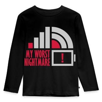 Logos mon pire cauchemar - T-shirt manches longues Premium Enfant - noir - Devant - AI Model Kid Male (0cm)