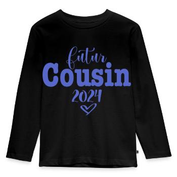 futur cousin 2024 - T-shirt manches longues Premium Enfant - noir - Devant - AI Model Kid Male (0cm)