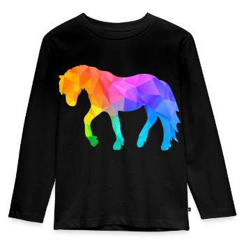 Shetland - T-shirt manches longues Premium Enfant - noir - Devant - AI Model Kid Male (0cm)