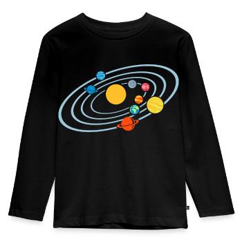 Planet - Kids' Premium Longsleeve Shirt - black - Front - AI Model Kid Male (0cm)