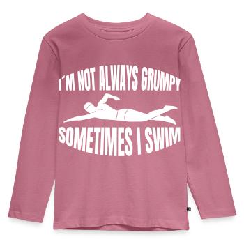 Nageur Nageurs Club de natation Club de natation - T-shirt manches longues Premium Enfant - mauve - Devant - AI Model Kid Female (0cm)