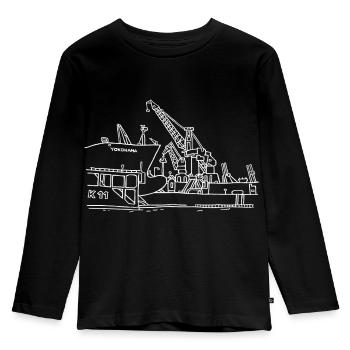 Habor of Hamburg (white) - Kids' Premium Longsleeve Shirt - black - Front - AI Model Kid Male (0cm)