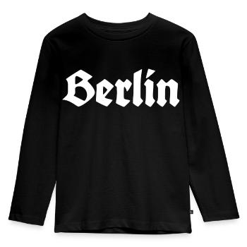 Berlin - Brandenburg Gate - Alexanderplatz - Kids' Premium Longsleeve Shirt - black - Front - AI Model Kid Male (0cm)