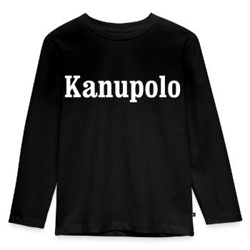 Kanupolo - Sport - Paddeln - Paddel - Kinder Premium Bio Langarmshirt - Schwarz - Vorne - AI Model Kid Male (0cm)