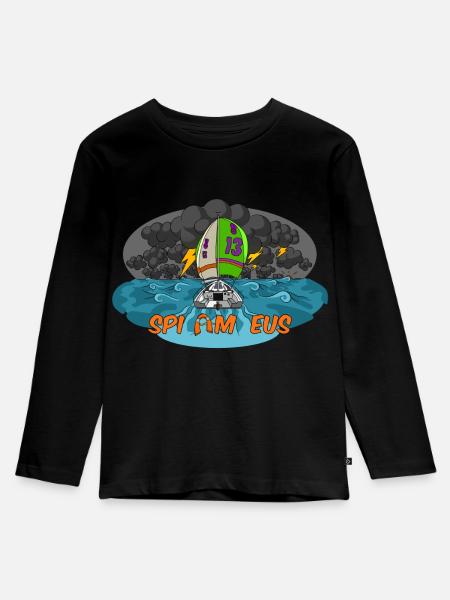 Spi am eus! - Kinder Premium Bio Langarmshirt - Schwarz
