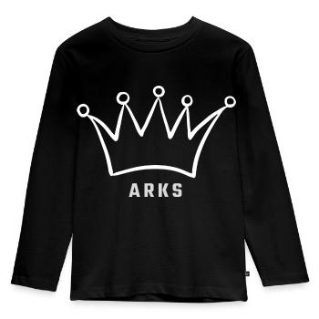 Klassische Archen - Kinder Premium Bio Langarmshirt - Schwarz - Vorne - AI Model Kid Male (0cm)