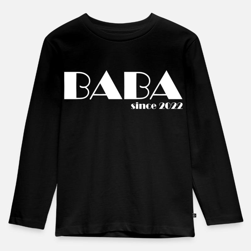 BABA since 2022 w - Kinder Premium Bio Langarmshirt - Schwarz